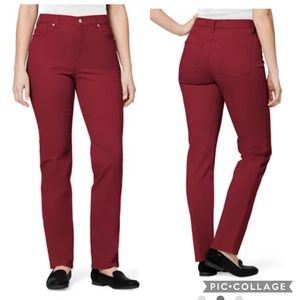 Gloria Vanderbilt Amanda Maroon Jeans